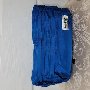 Vintage L.L. Bean large nylon lumbar waist bag blue
